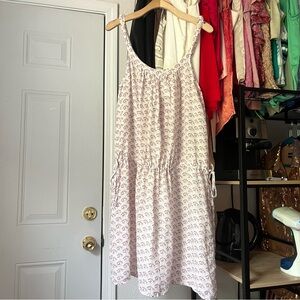 NWOT‎ CP SHADES white pink boho printed linen sleeveless mini dress